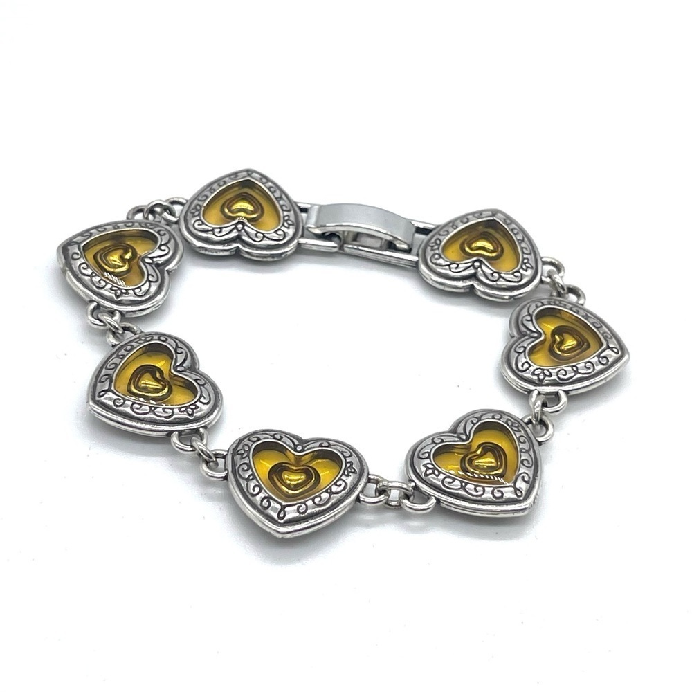 Etched hearts/ Floating Gold Hearts in Gold and Silver Tone